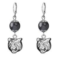 Серьги-амулеты Тигр (защита, сила, победа), лабрадор SE-MKA24-10