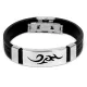 Силиконовый браслет с пряжкой, цвет черный BS123-1