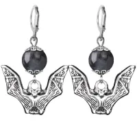 Серьги-амулеты Летучая мышь (защита, счастье, успех), лабрадор SE-MKA24-12