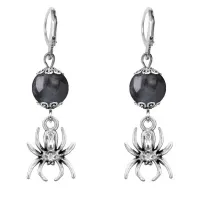 Серьги-амулеты Паук (защита, трудолюбие, достаток), лабрадор SE-MKA24-14