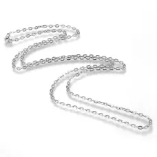 Цепочка для кулона 60см, цвет серебро CN002S