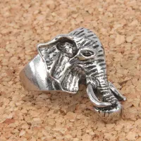 Кольцо Слон, размер 8 (18,5мм), цвет серебр. KL021-8