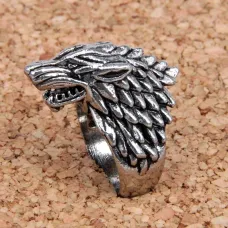 Кольцо Волк, размер 10 (20мм), цвет серебряный KL024-10