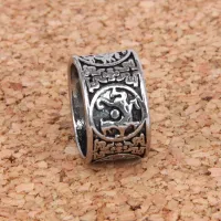 Кольцо Звериный стиль, размер 10 (19,9мм), цвет серебр. KL028-10