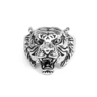 Кольцо Тигр, размер 9 (19мм), цвет серебр. KL031-9
