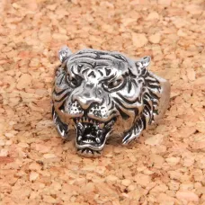 Кольцо Тигр, размер 10 (19,9мм), цвет серебр. KL031-10