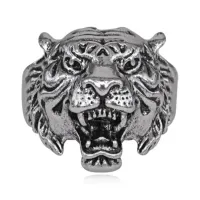 Кольцо Тигр, размер 11 (31,5мм), цвет серебр.