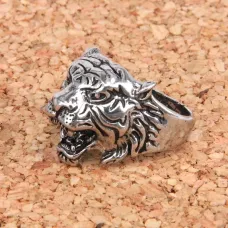 Кольцо Тигр, размер 11 (31,5мм), цвет серебр. KL031-11