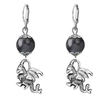 Серьги-амулеты Дракон (удача, могущество, успех), лабрадор SE-MKA24-25