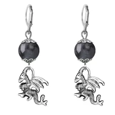 Серьги-амулеты Дракон (удача, могущество, успех), лабрадор SE-MKA24-25
