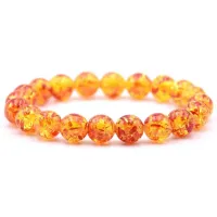 Браслет Янтарь (имитация, смола) 10мм BJBS-135-10