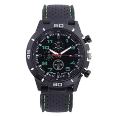Часы наручные чёрно-зелёные WA033-G
