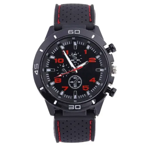 Часы наручные чёрно-красные WA033-R
