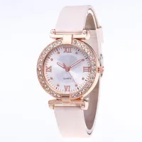 Часы наручные со стразами, цвет слоновая кость WA047-SL