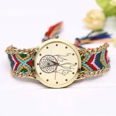 Часы наручные Ловец снов с плетёным браслетом WA054-2