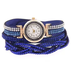 Часы - браслет со стразами, цвет синий WA058-BL