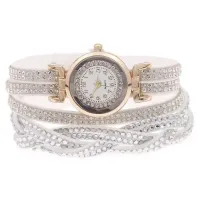 Часы - браслет со стразами, цвет белый WA058-W