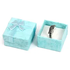Коробка для кольца квадратная 4х4х2,5см, цвет голубой BOX005-1