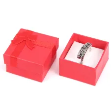 Коробка для кольца квадратная 4х4х2,5см, цвет красный BOX005-2