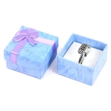 Коробка для кольца квадратная 4х4х2,5см, цвет сиреневый BOX005-3