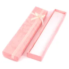 Коробка для бижутерии 21х4х2см, цвет розовый BOX006-4