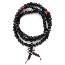 Четки деревянные 8мм Узел Бесконечности, цвет черный CH015