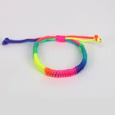 Плетеный браслет Радуга, ширина 9мм BS143