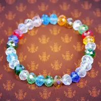 Браслет из стеклянных бусин, огранка 8мм BS144-8