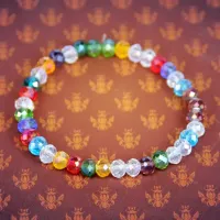 Браслет из стеклянных бусин, огранка 6мм BS144-6