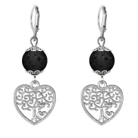 Серьги-амулеты Дерево любви (любовь, семья), лава SE-MKA25-06