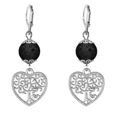 Серьги-амулеты Дерево любви (любовь, семья), лава SE-MKA25-06