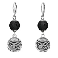 Серьги-амулеты Око Ра (дар предвидения), лава SE-MKA25-09