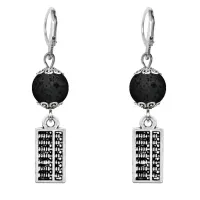 Серьги-амулеты Счеты (богатство), лава SE-MKA25-21