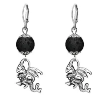 Серьги-амулеты Дракон (удача, могущество, успех), лава SE-MKA25-25