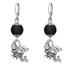 Серьги-амулеты Дракон (удача, могущество, успех), лава SE-MKA25-25