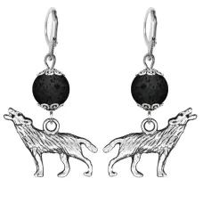 Серьги-амулеты Волк (защита, сила, победа), лава SE-MKA25-28
