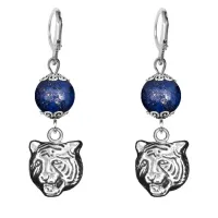 Серьги-амулеты Тигр (защита, сила, победа), лазурит SE-MKA26-10