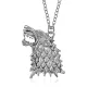 Кулон с цепочкой Волк 45х25мм, цвет серебр. AC008