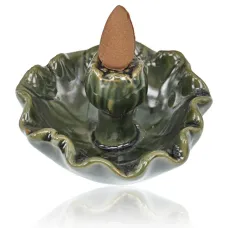 Подставка для благовоний Пуля Лотос, 7,5х7х4см, цвет зеленый PBKS026-1