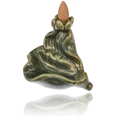 Подставка для благовоний Пуля Лист, керамика, 6,5х10х8см, цвет зеленый PBKS029