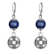 Серьги-амулеты Монетка (богатство), лазурит SE-MKA26-13