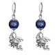 Серьги-амулеты Дракон (удача, могущество, успех), лазурит SE-MKA26-25