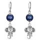 Серьги-амулеты Слон (мудрость, сила, долголетие), лазурит SE-MKA26-26