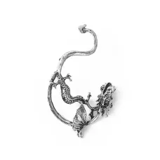 Серьга Дракон 58х35мм, цвет серебр. SE057-S