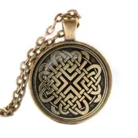 Кулон-амулет с цепочкой Кельтские сердечные узлы ALK305