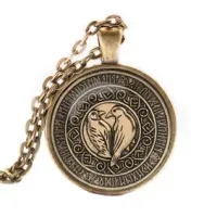 Кулон-амулет с цепочкой Кельтский вороны ALK311