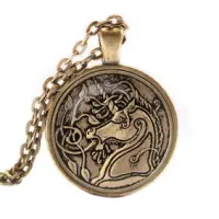 Кулон-амулет с цепочкой Единорог ALK314