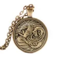 Кулон-амулет с цепочкой Морской конь ALK316