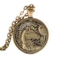 Кулон-амулет с цепочкой Конь и солнце ALK317