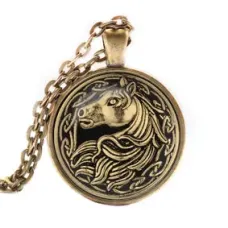 Кулон-амулет с цепочкой Лошадь ALK321